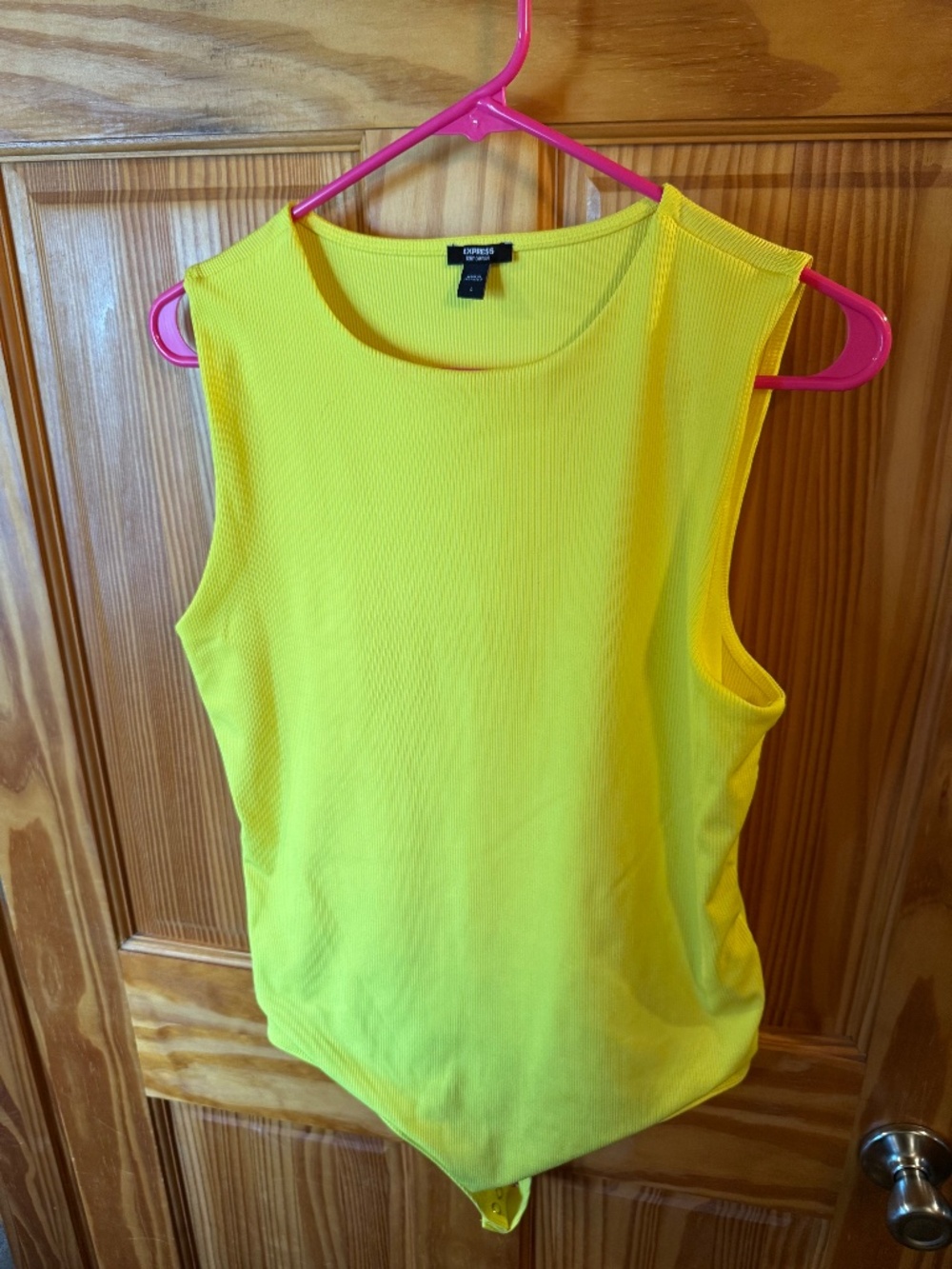 Express Neon Yellow Tank Top Bodysuit